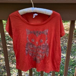 Red Camel orange owl T-shirt